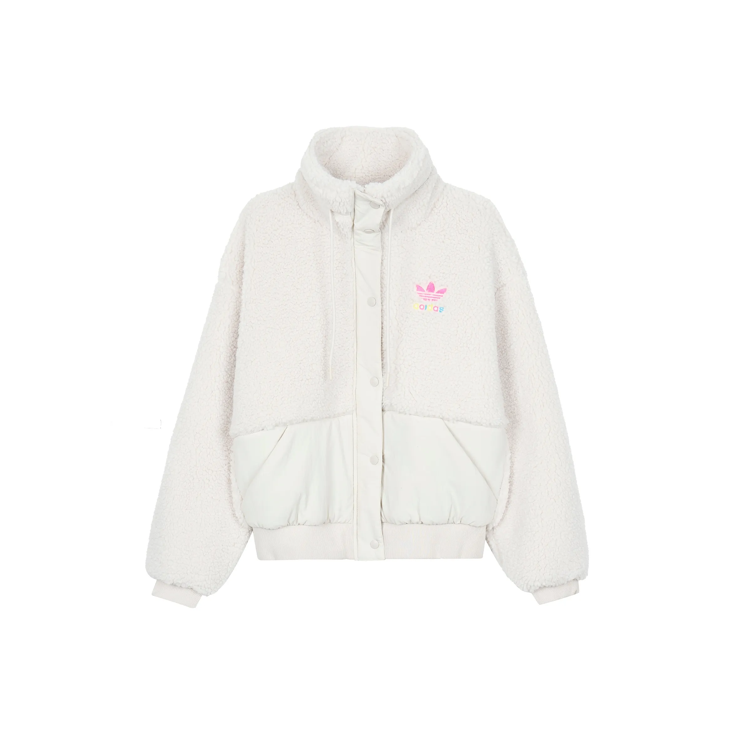 Adidas Originals Short Sherpa Jacket Women's White