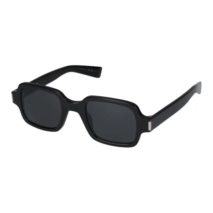 SAINT LAURENT Acetate Rectangular Sunglasses Unisex Black