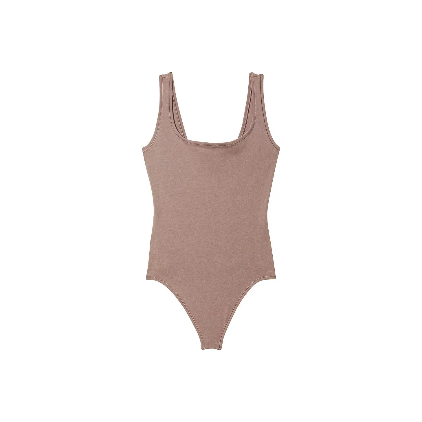 Victoria's Secret PINK BASE COTTON BODYSUIT / Iced Coffee Jumpsuit Women's Ice Coffee