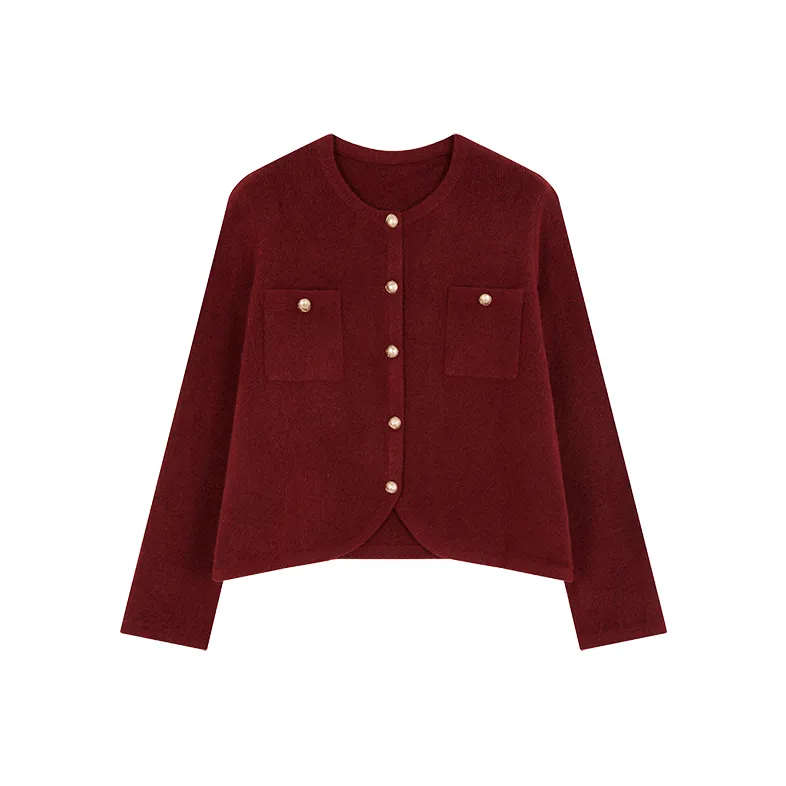 Mo Han Yi Mei Куртки и Пальто Женские Винтажный Красный