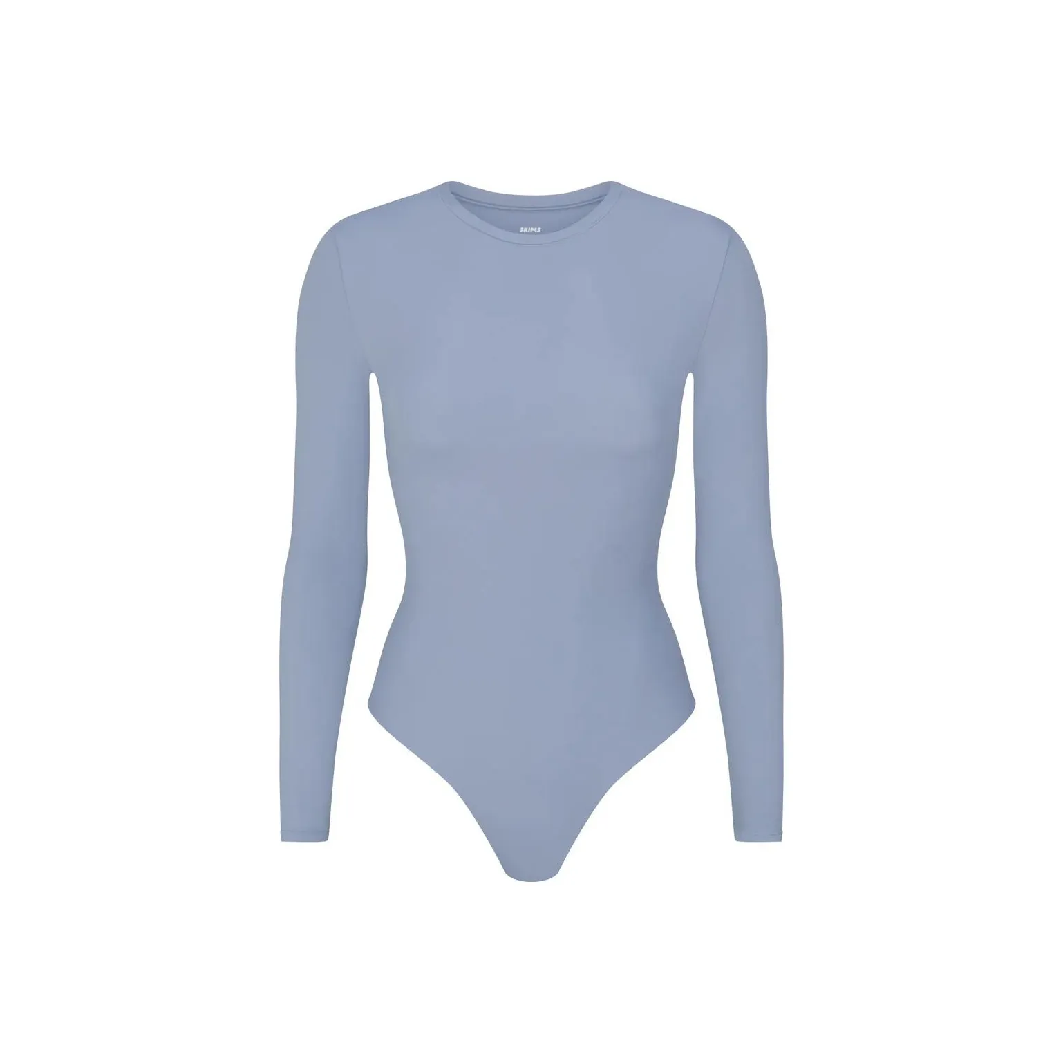 SKIMS Длинный рукав Круглый вырез Комбинезон Женские Синий Серый