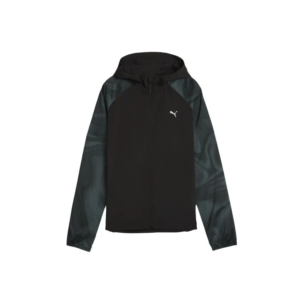 PUMA RUN FAVORITE AOP Ткани вязаные Куртка W Куртки Пальто Женские Черный