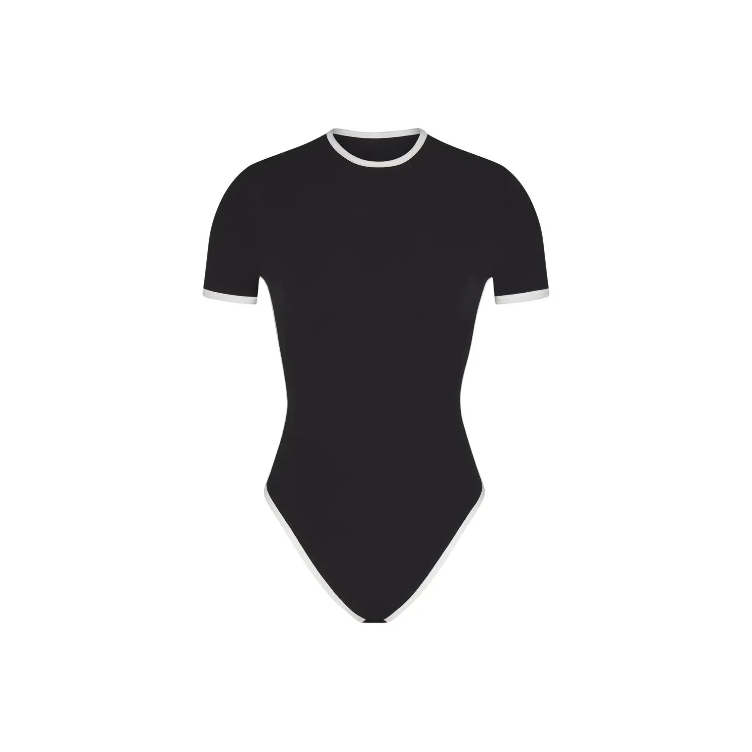 SKIMS FITS EVERYBODY CONTRAST TRIM T SHIRT BODYSUIT Bodysuits Women's ONYX/Onyx