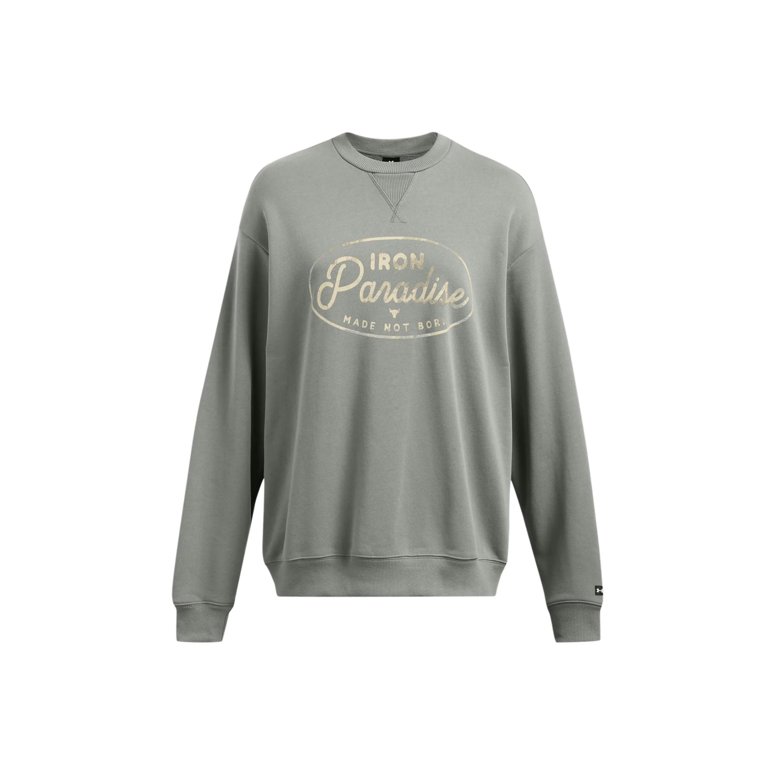 Under Armour ProjectRock Тяжелый Tools OF The Trade CREW SWEATSHIRT Женские Глина Зеленый Черный
