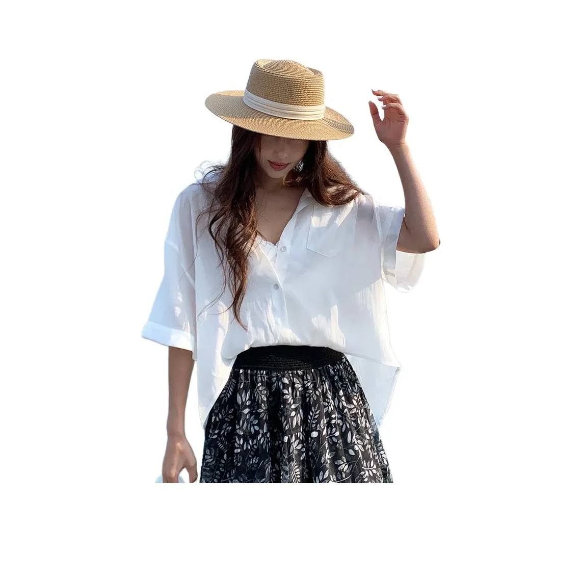 NANING 9 Белый Женские Рубашки