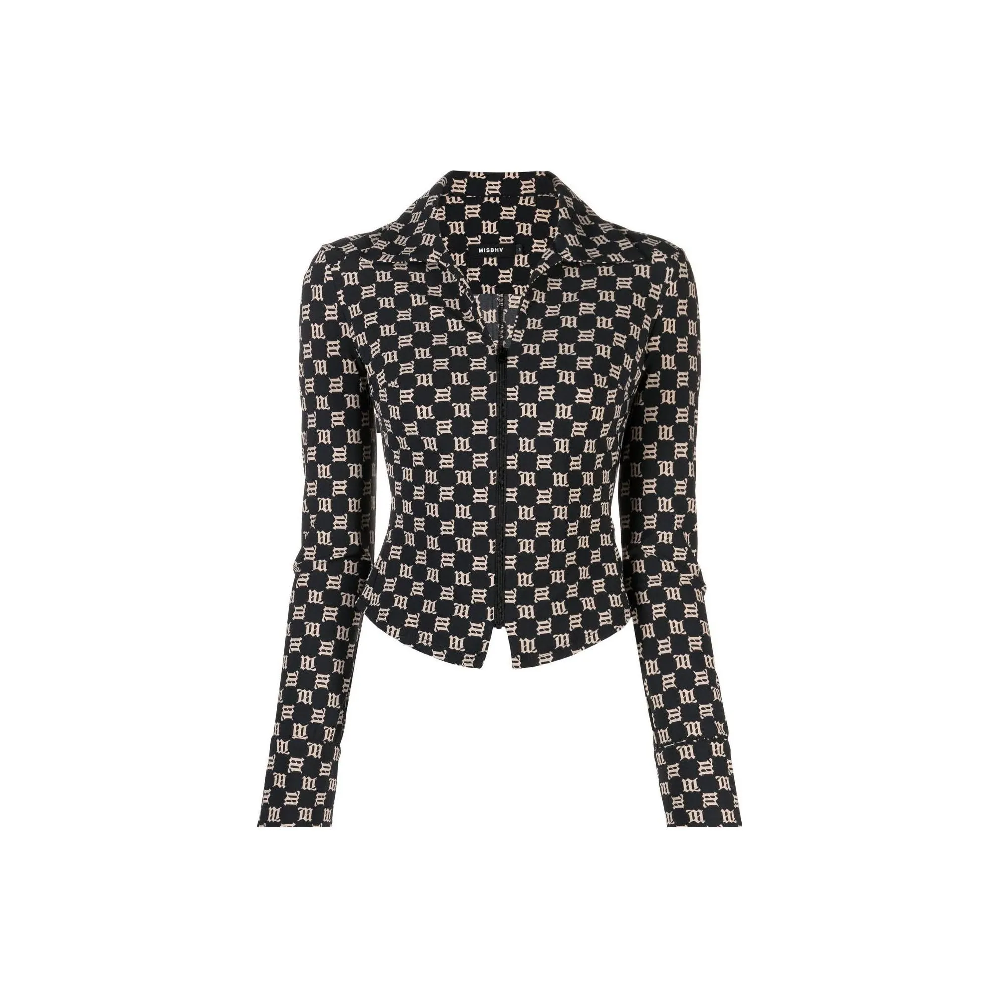 double-breasted check jacket