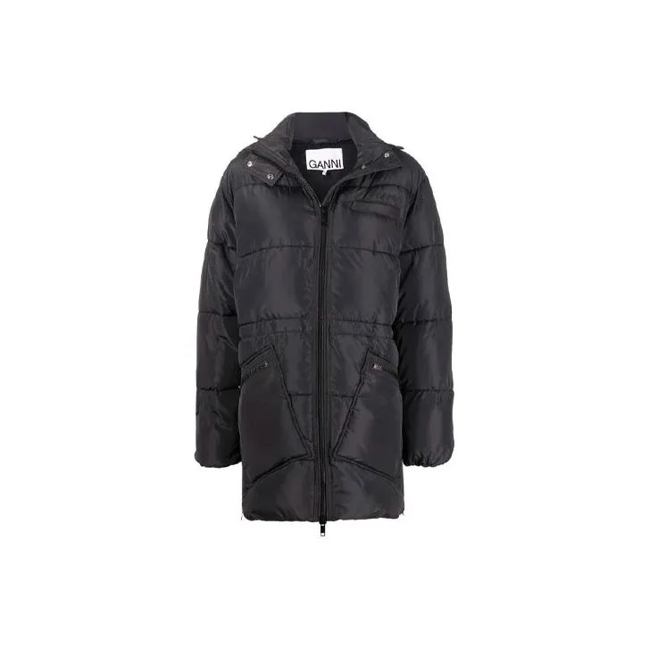GANNI Пуховик Женские Черный