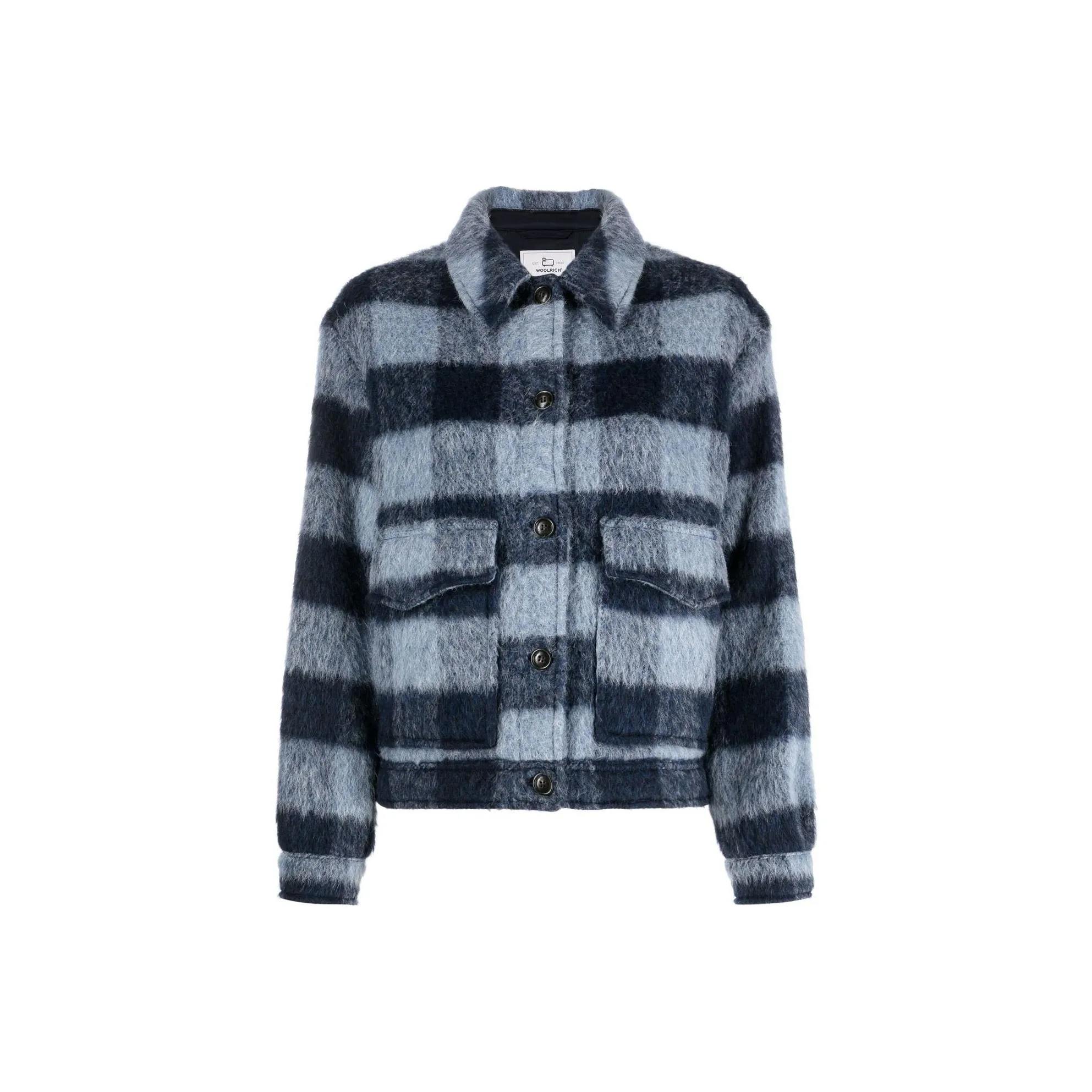 WOOLRICH Check Pattern Buttoned Shirt Jacket