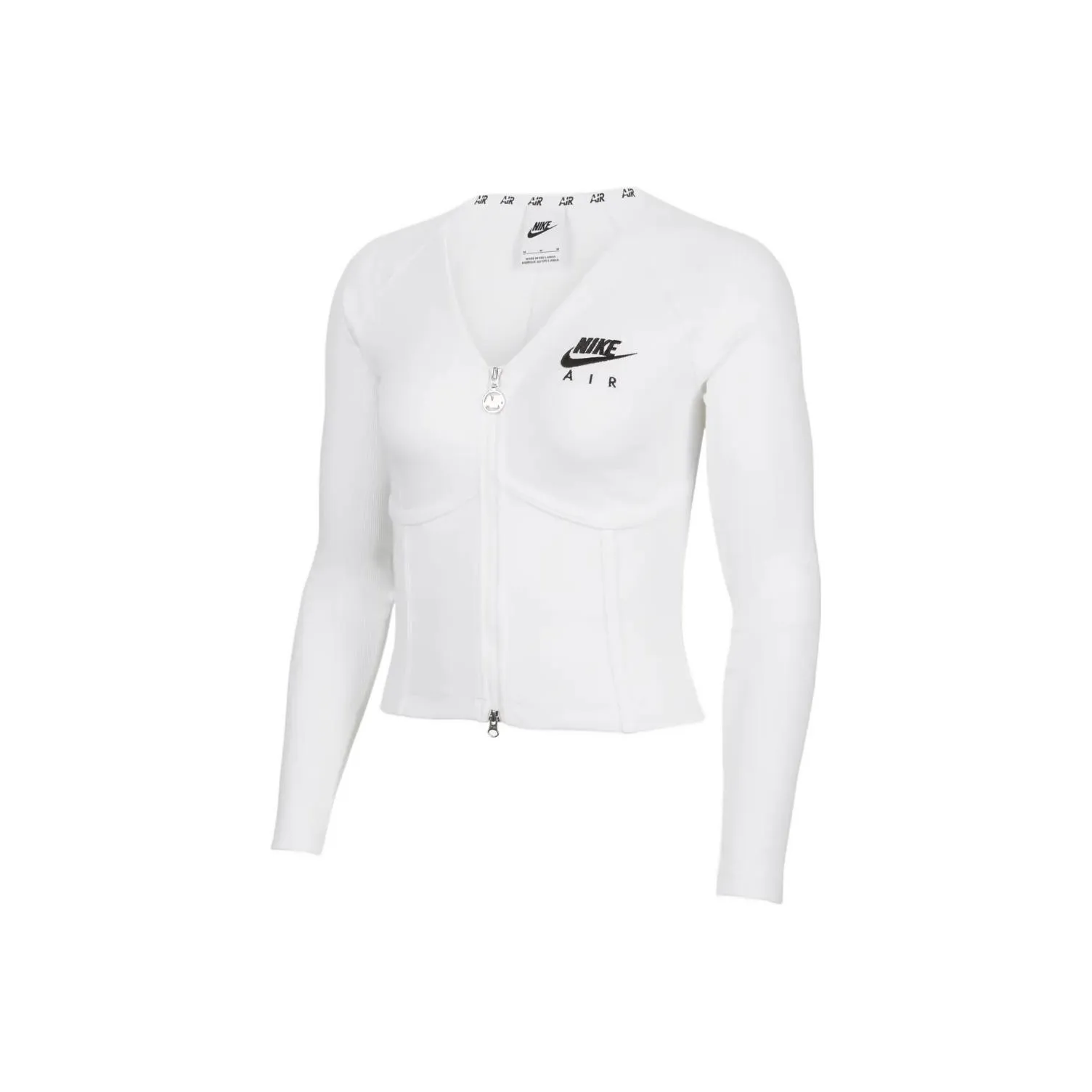 Nike Sportswear Women's Logo Embroidered Dual-Zip Jacket White