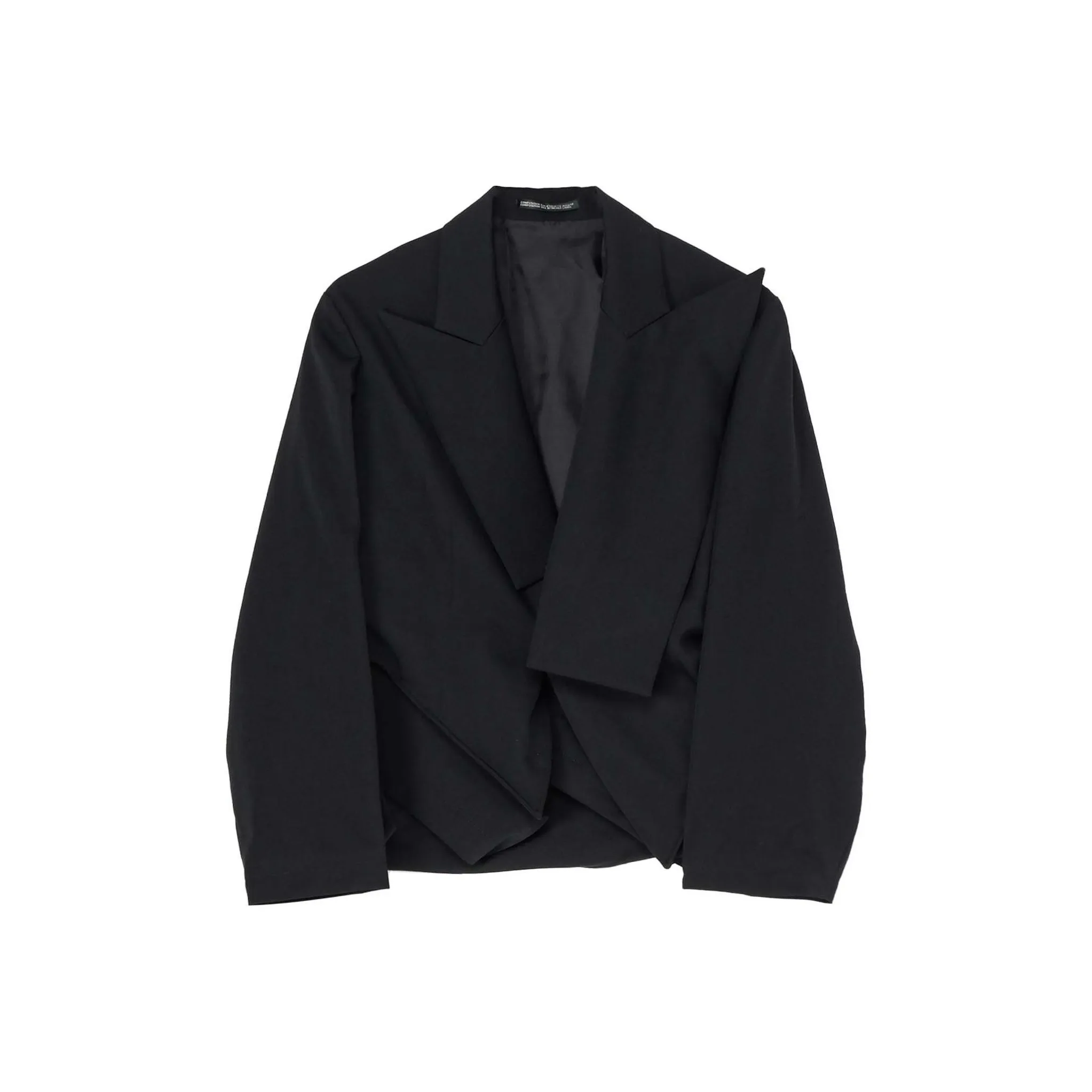 Yohji Yamamoto Box Hem Peaked Jacket 'Black'