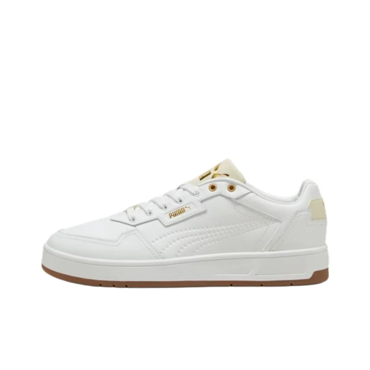 PUMA Court Classic Устойчивые к истиранию Низкие Кроссовки для скейтбординга Унисекс Белые