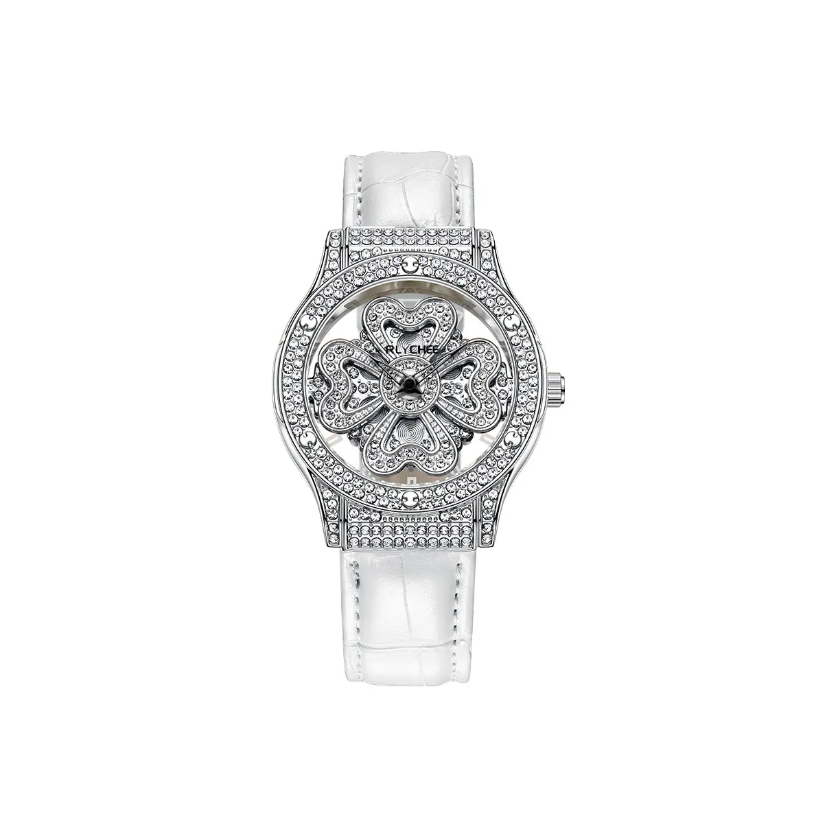 Rlychee Possession Collection Кварцевый механизм Кожаный ремешок Часы Женские часы Черепный циферблат