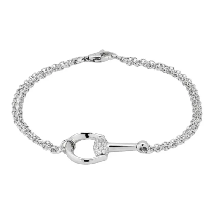 GUCCI Horsebit 18k Diamond Bracelet