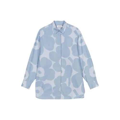 MARIMEKKO Светло-синий, Синий Женские Рубашки