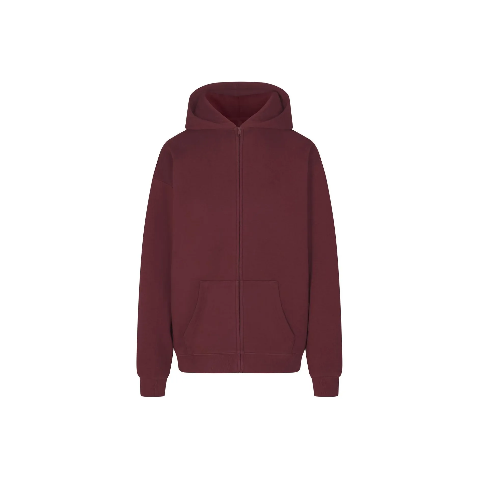 SKIMS CLASSIC ZIP UP HOODIE Sweatshirt Women's OXBLOOD/Fuchsia