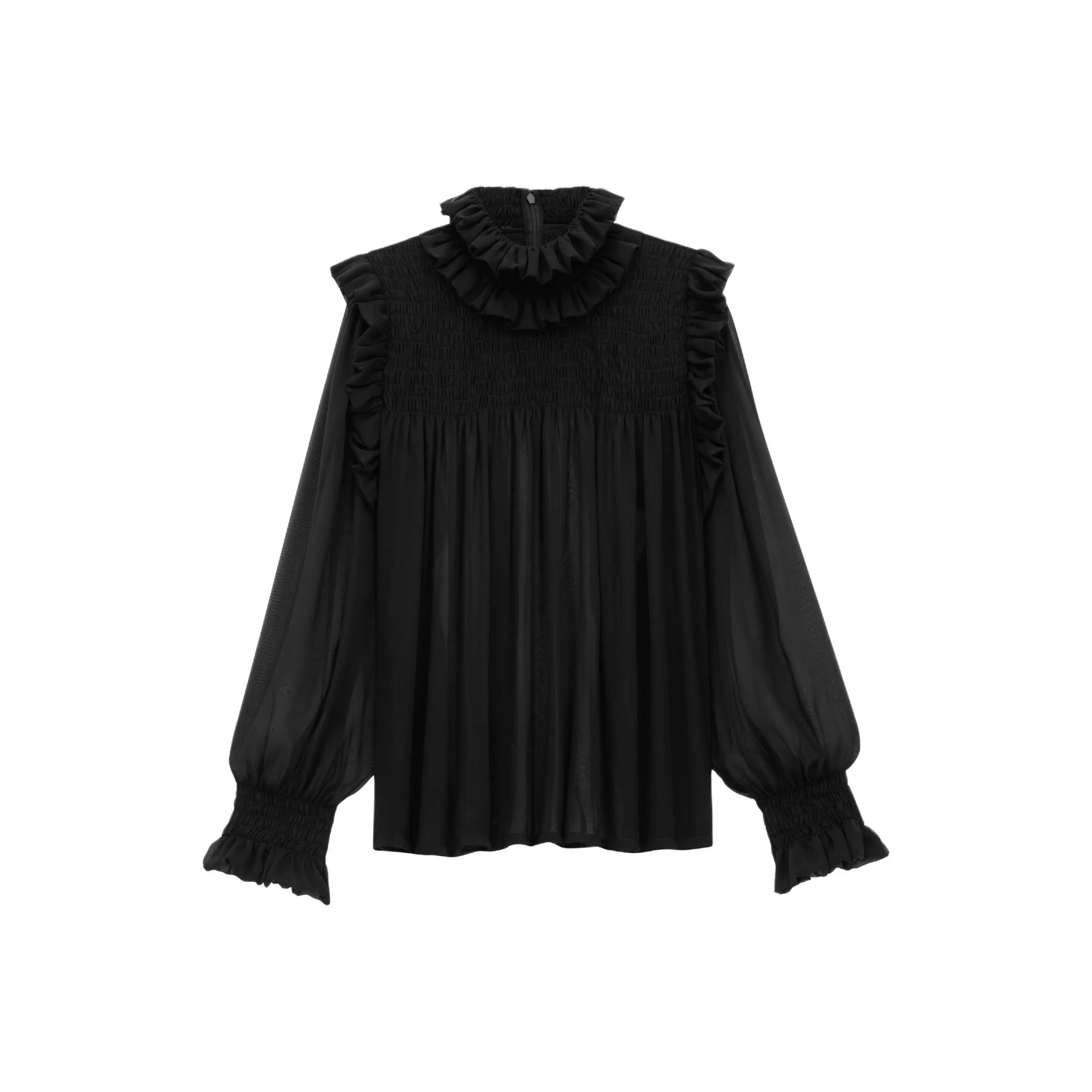 SAINT LAURENT Semi sheer Crepe Blouse