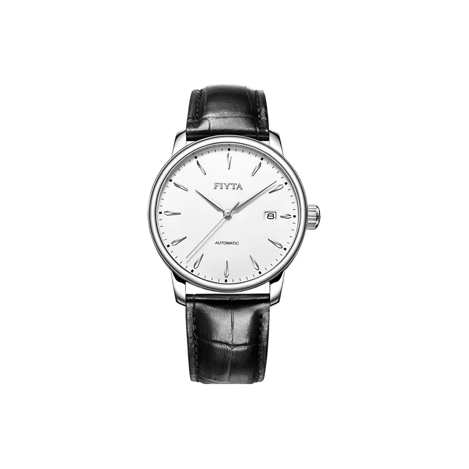FIYTA Механический механизм ремешок из нержавеющей стали мужские часы белый циферблат