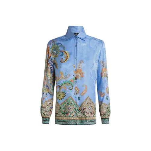 ETRO Синие Женские Рубашки