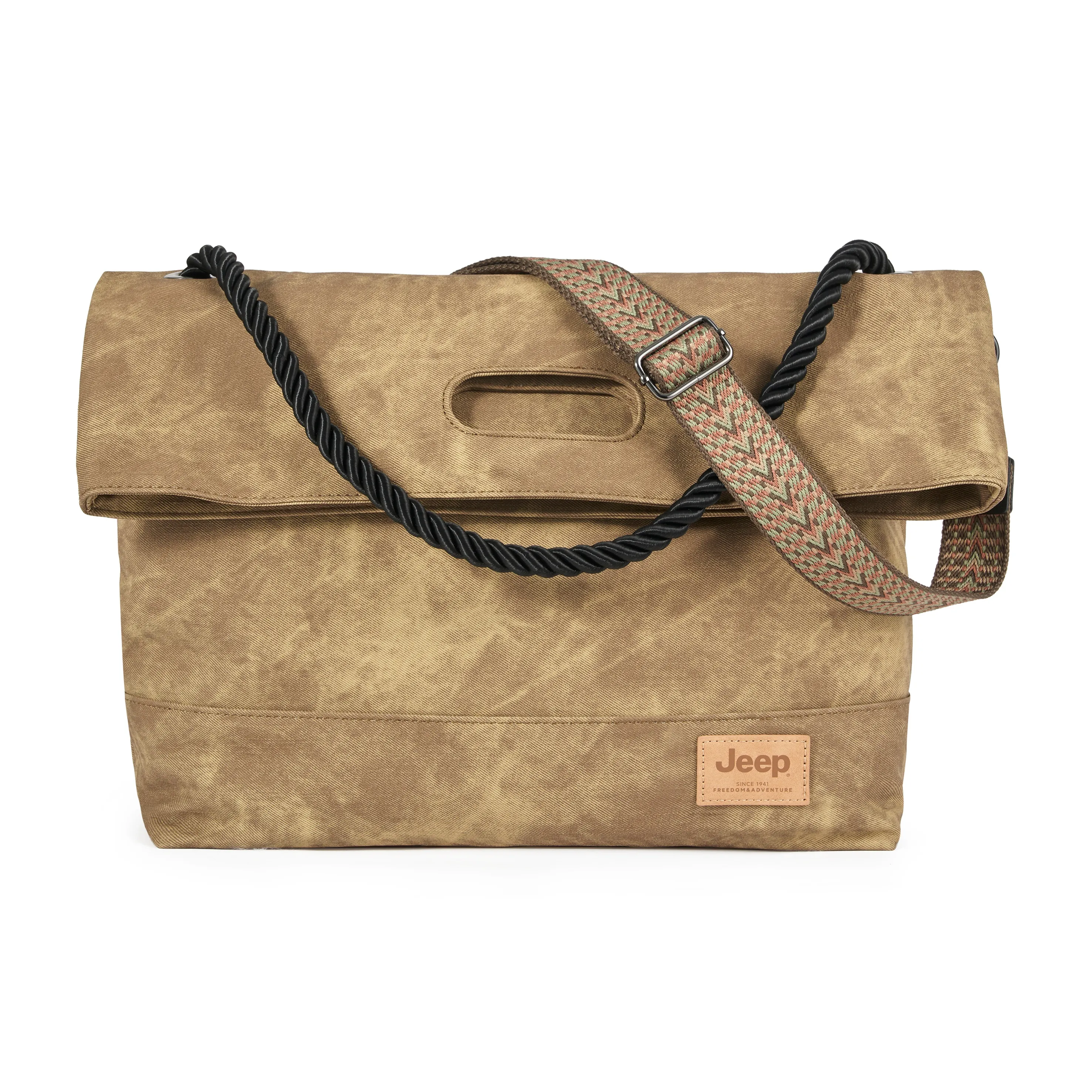 JEEP ПУ (полиуретан) Сумка через плечо Сумка на плечо Унисекс Хаки Березовый Облачный Серый