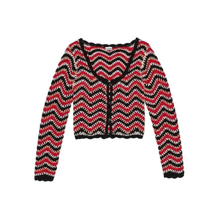 GANNI SS24 Трикотаж Женский Гоночный Красный