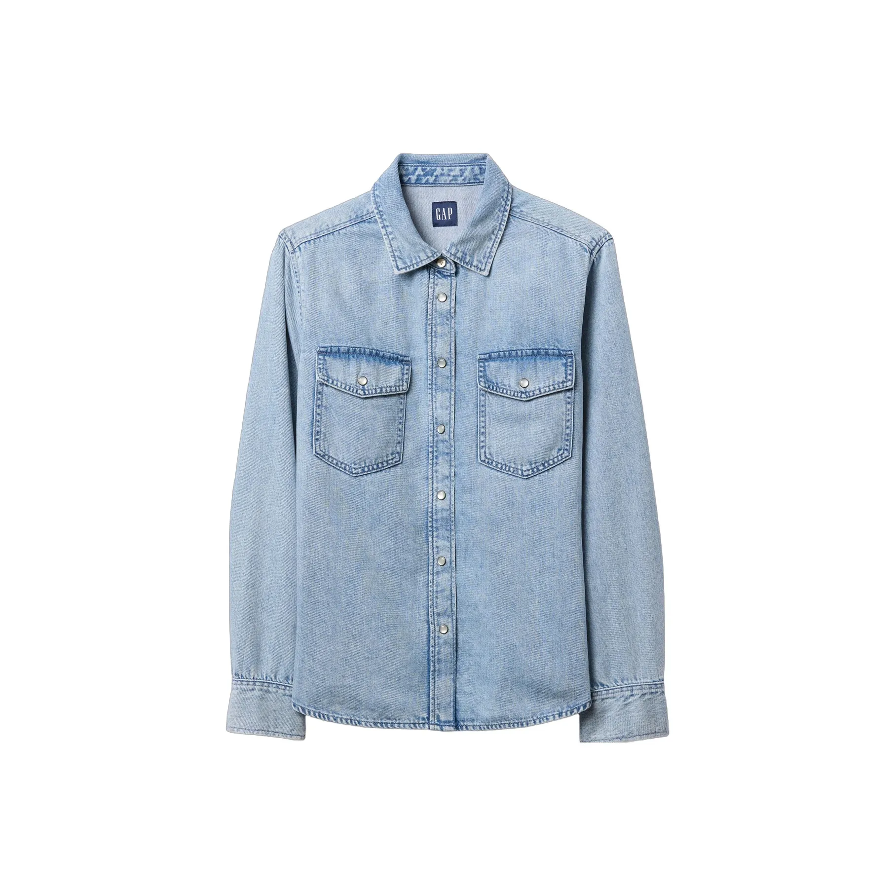 GAP Промытый синий Женские Рубашки