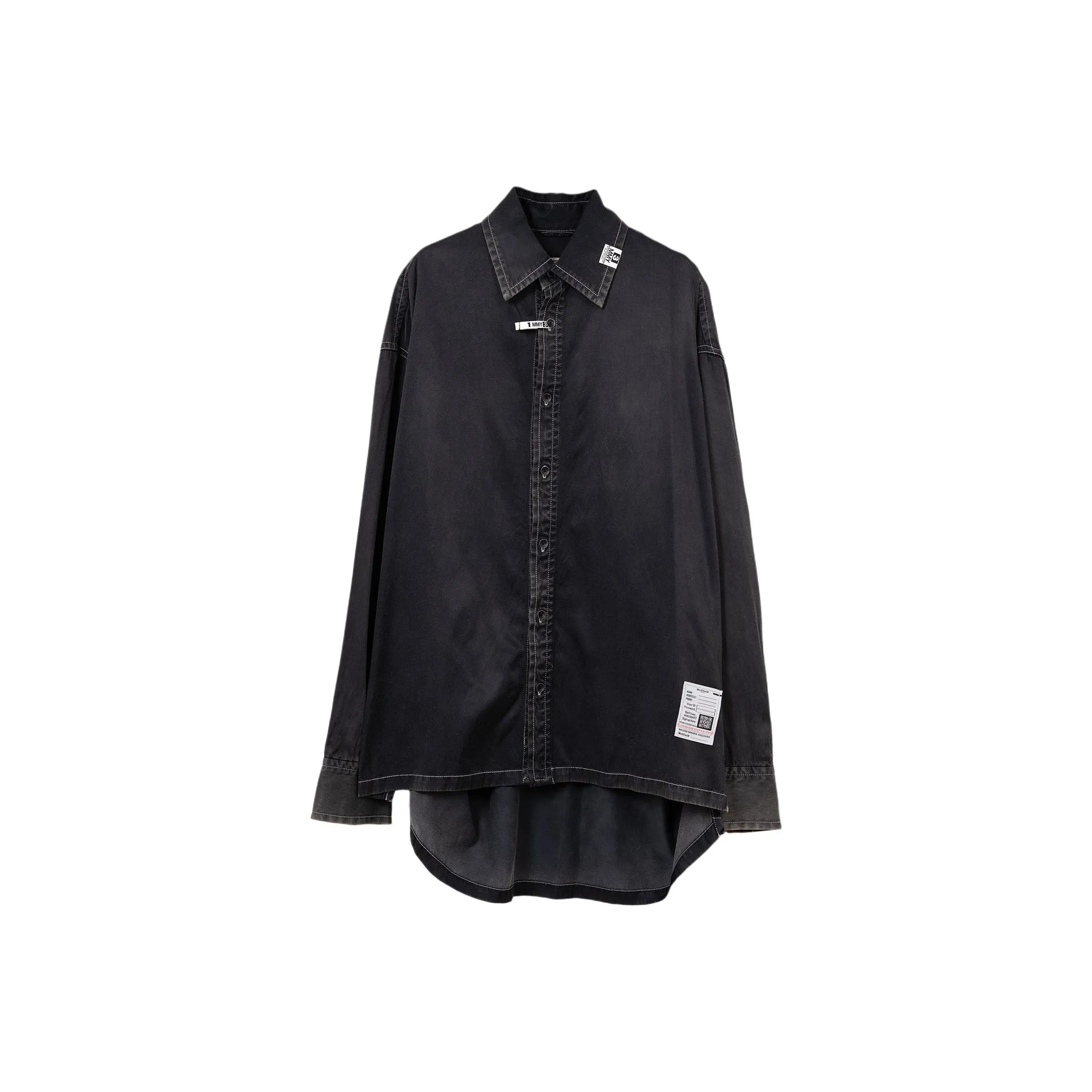 Maison Mihara Yasuhiro SS25 Рубашка Женская Черная