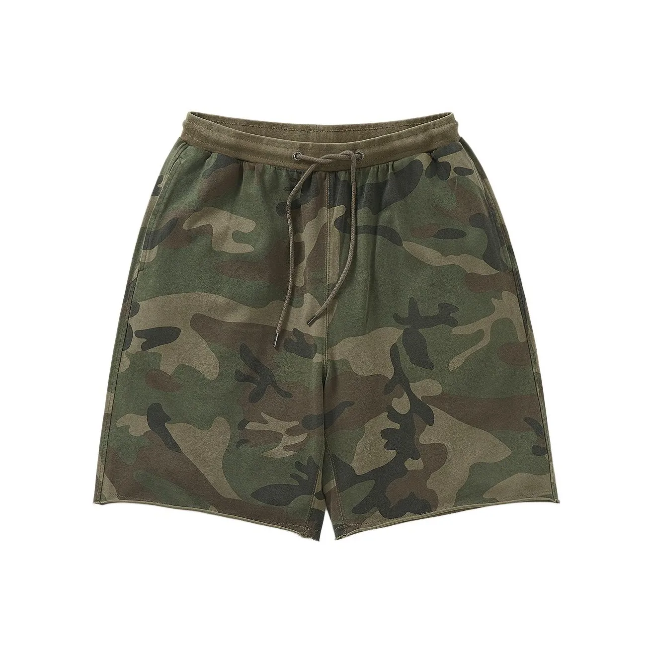 714STREET Heavyweight 100% Cotton Straight Fit Men's Shorts Unisex Camouflage