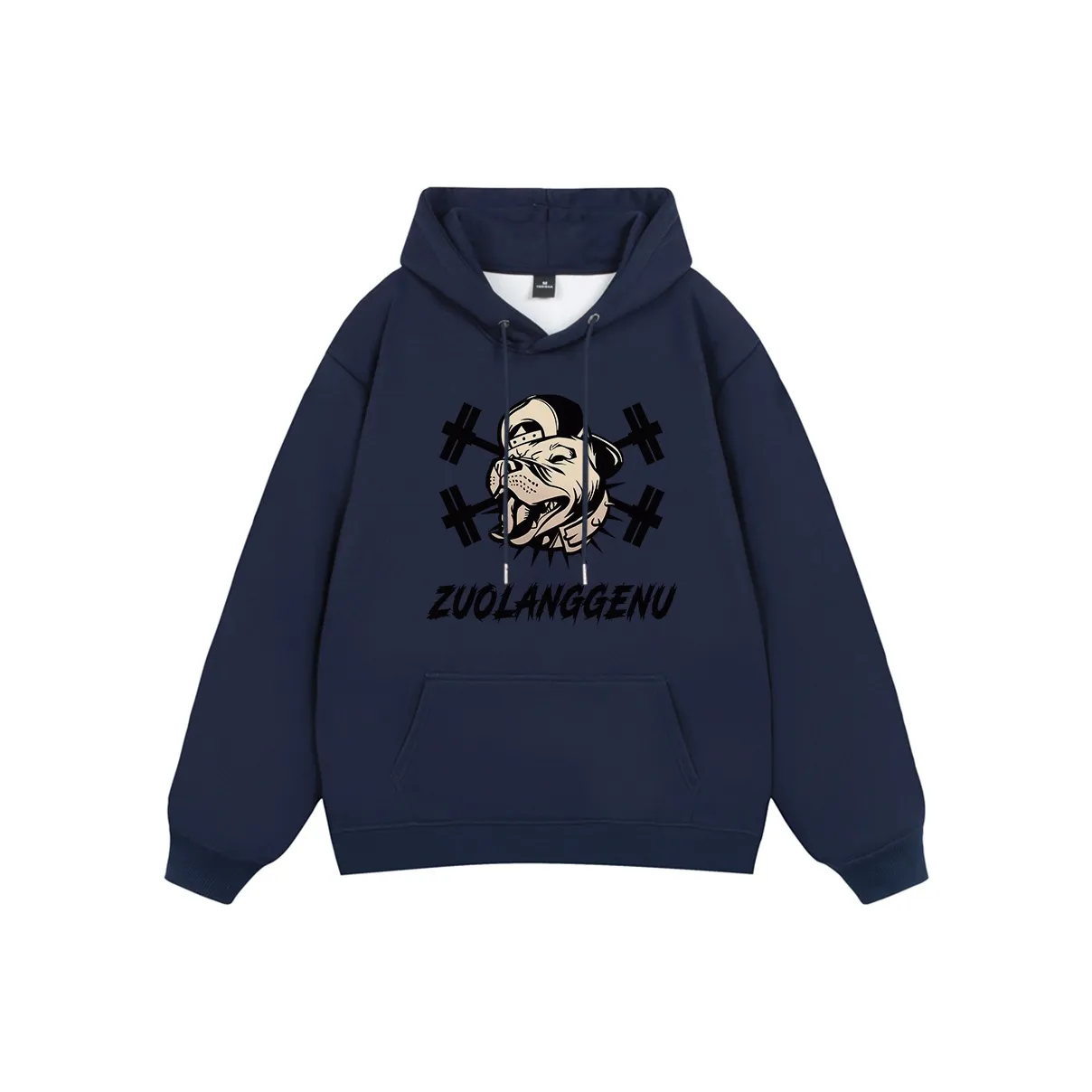 ZUOLANGGENU Свитшот Унисекс Темно-синий