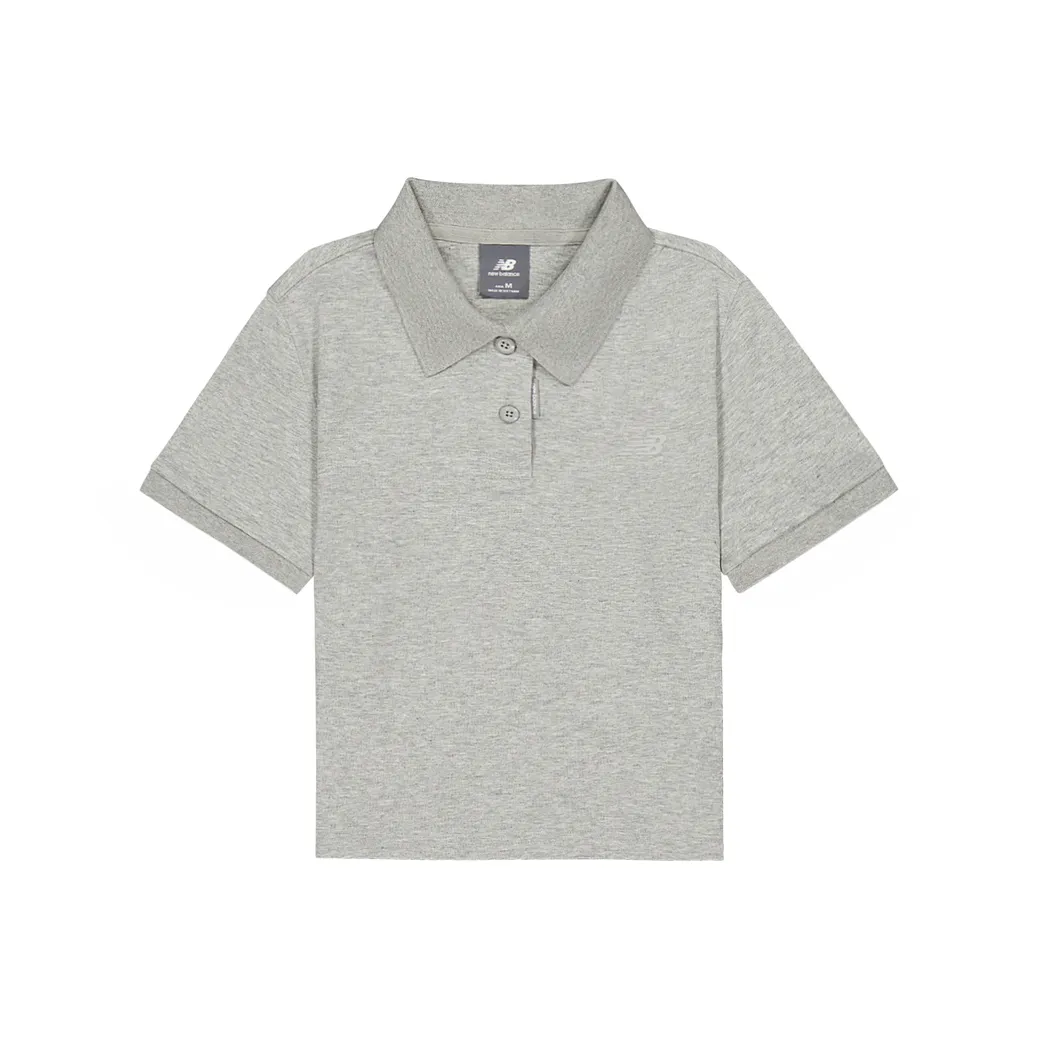 New Balance совместное брендирование Поло Женское Средне-Серое