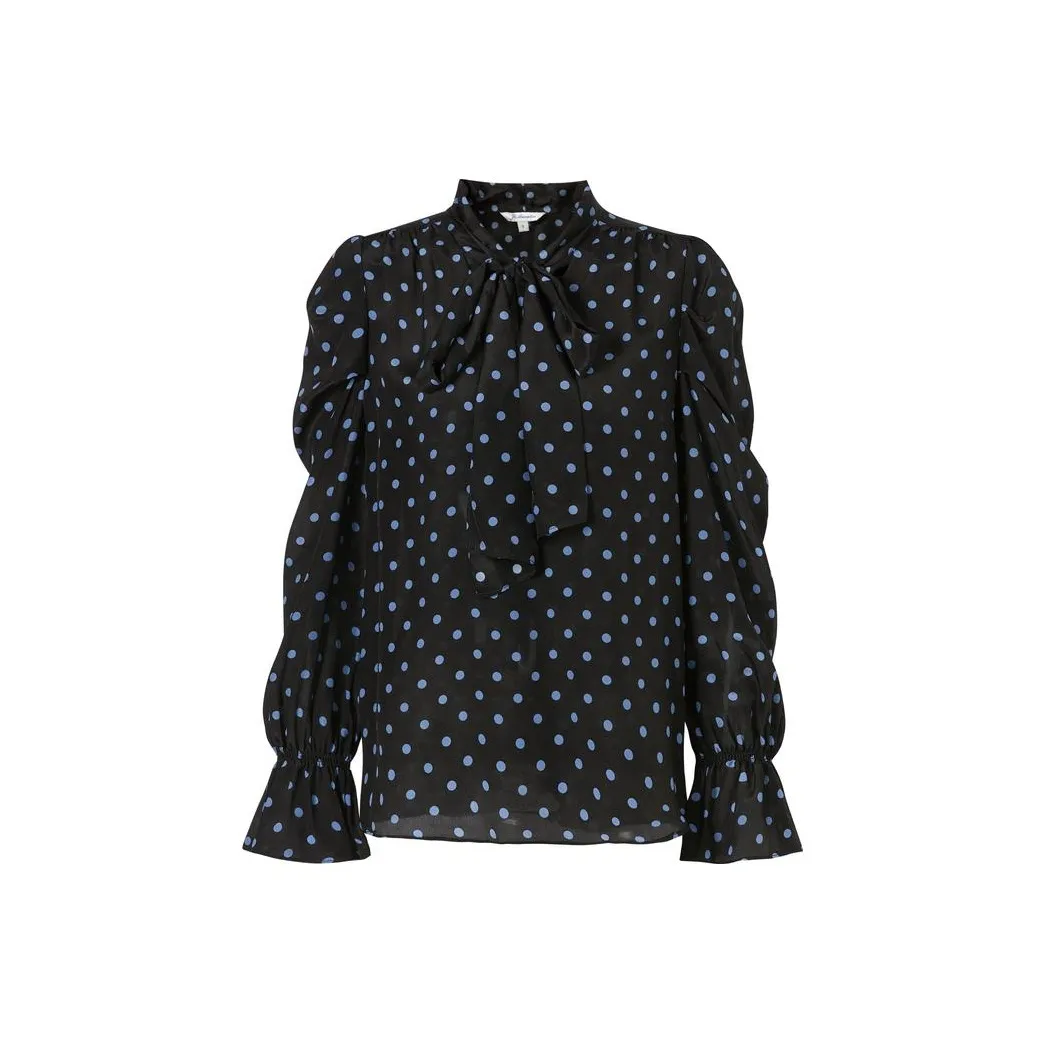 JZ Juzui Рубашка Женская Цветочная Черная