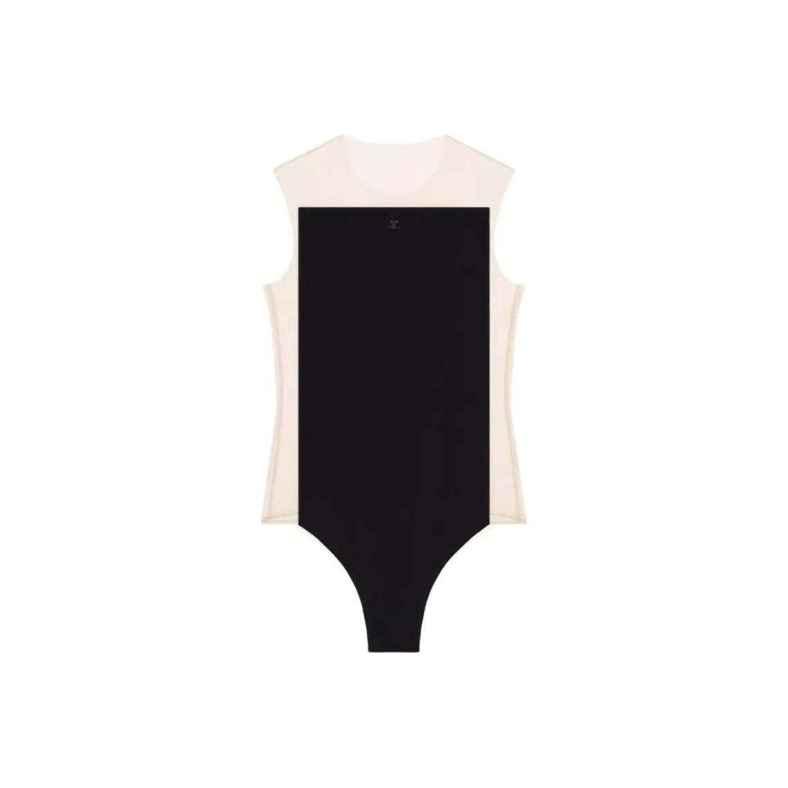 COURREGES Illusion Semi Sheer Bodysuit