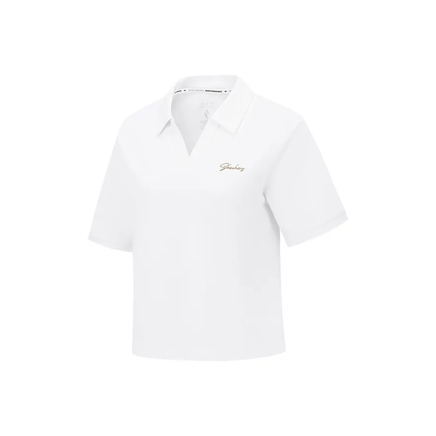 Skechers GODRI SS25 Поло Женские Bright White 0019
