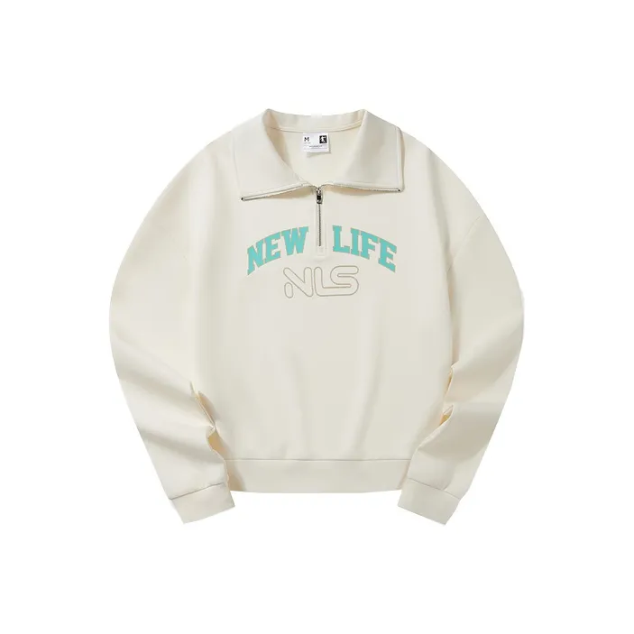 QIAODAN Толстовка Женская Кремово-Белая