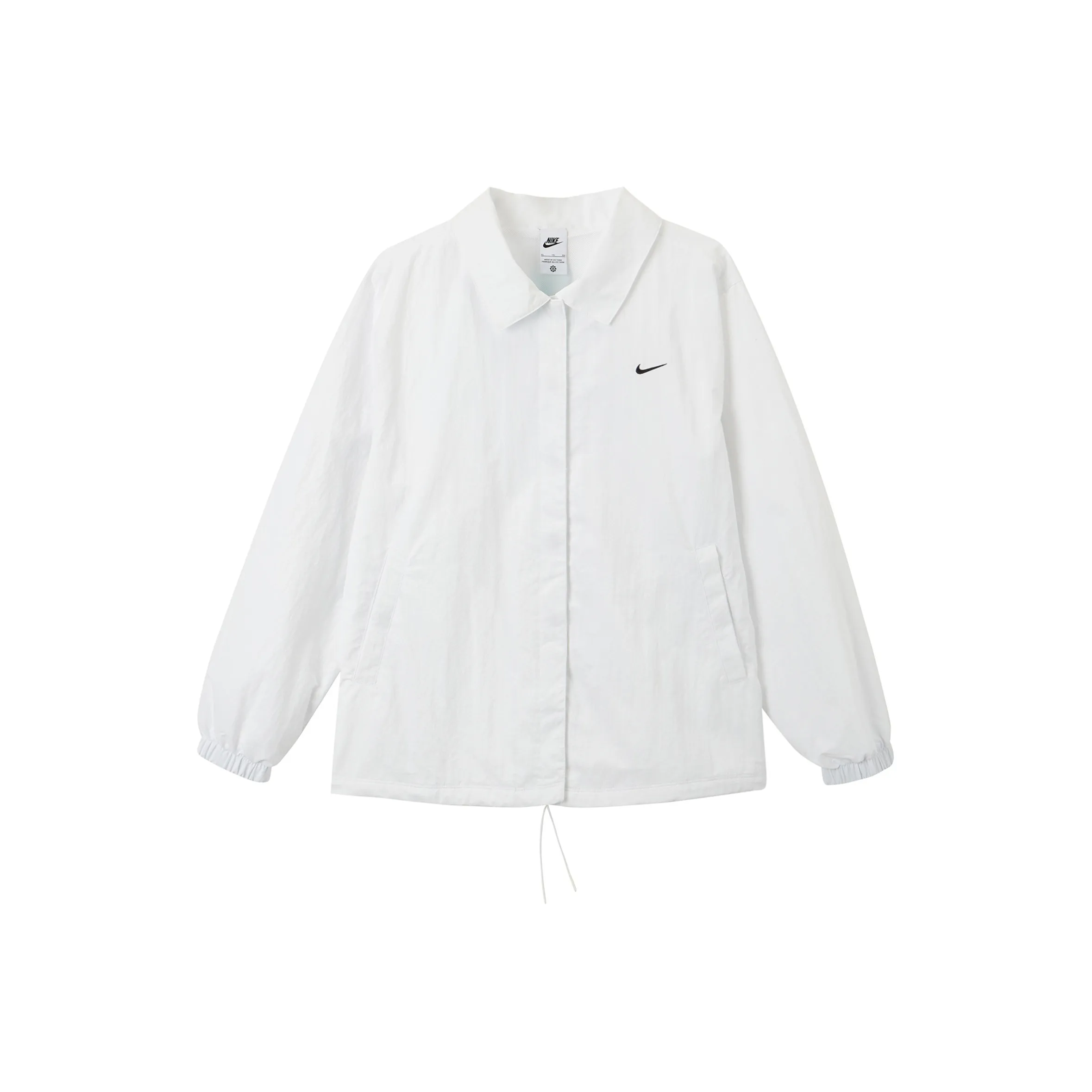 Nike Sportswear Essentials Series OVERSIZED UV Ткани вязаные Coaches' Куртка Куртки Пальто Женские Белые