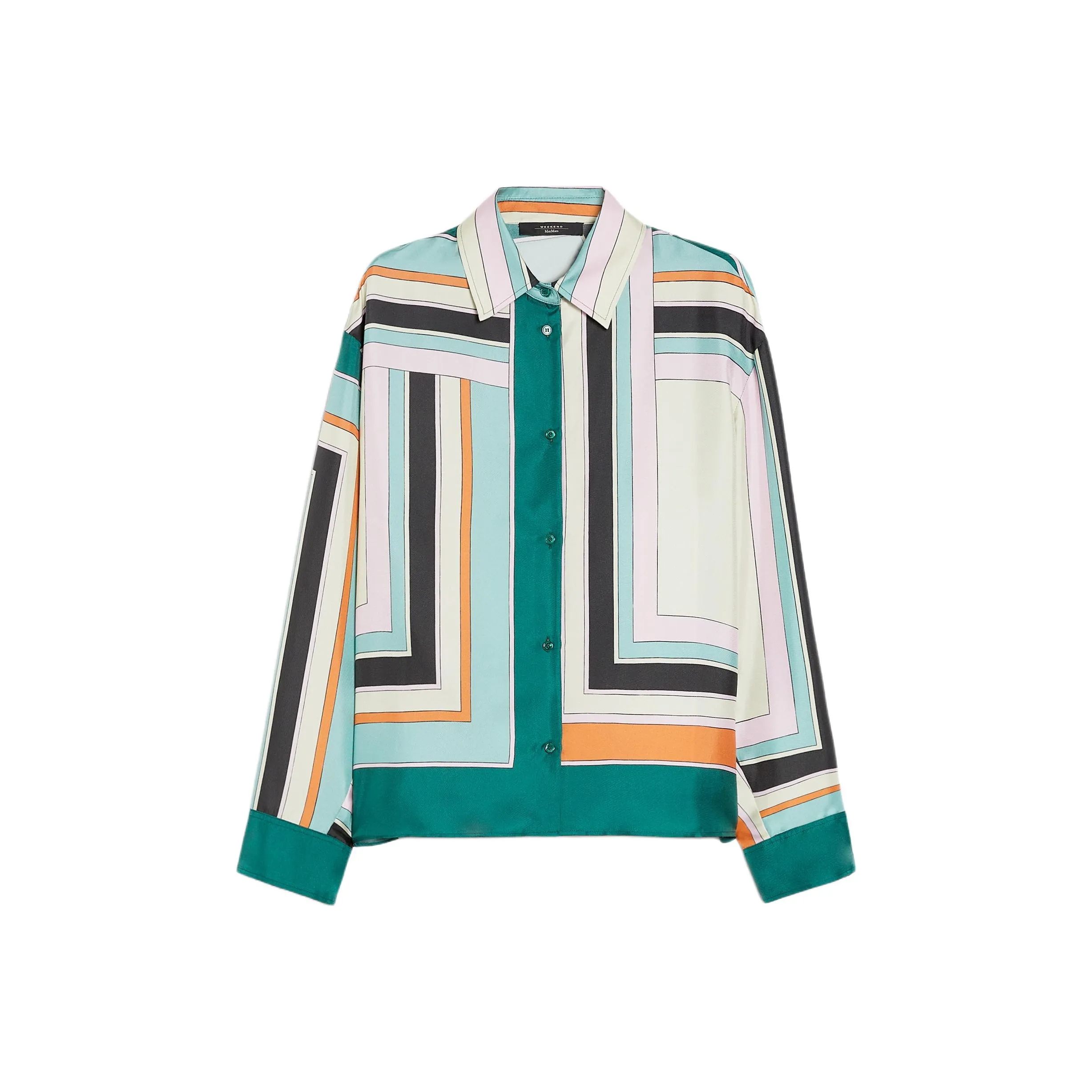 WEEKEND MaxMara Graphic Printed Button Up Shirt