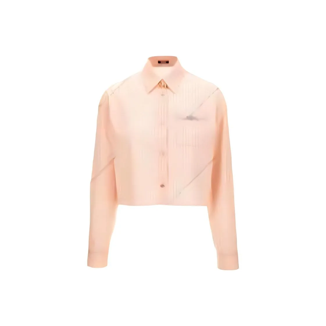 VERSACE Chain Motif Button Up Cropped Shirt