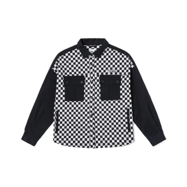 VANS Рубашка Женская Черная Шахматный Узор