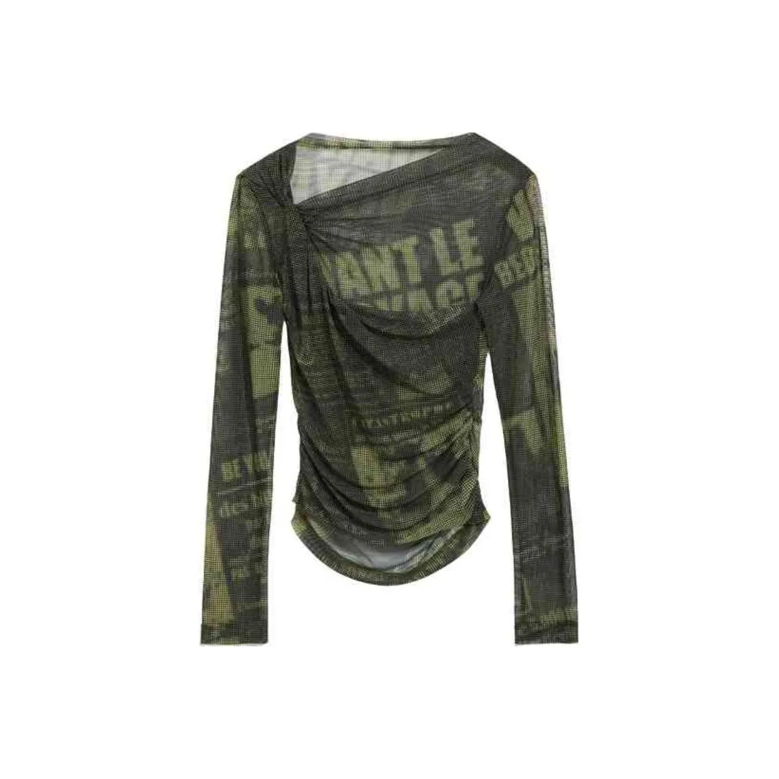 BEBE FW24 T Рубашка Женская Армейский Зеленый