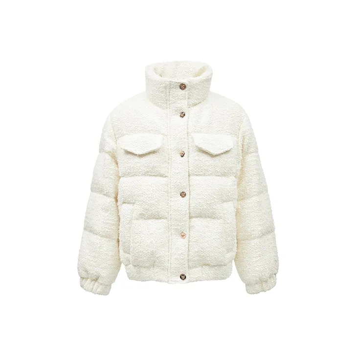 ONLY Down Jackets Women's A06 White Tweed WHITE TWEED
