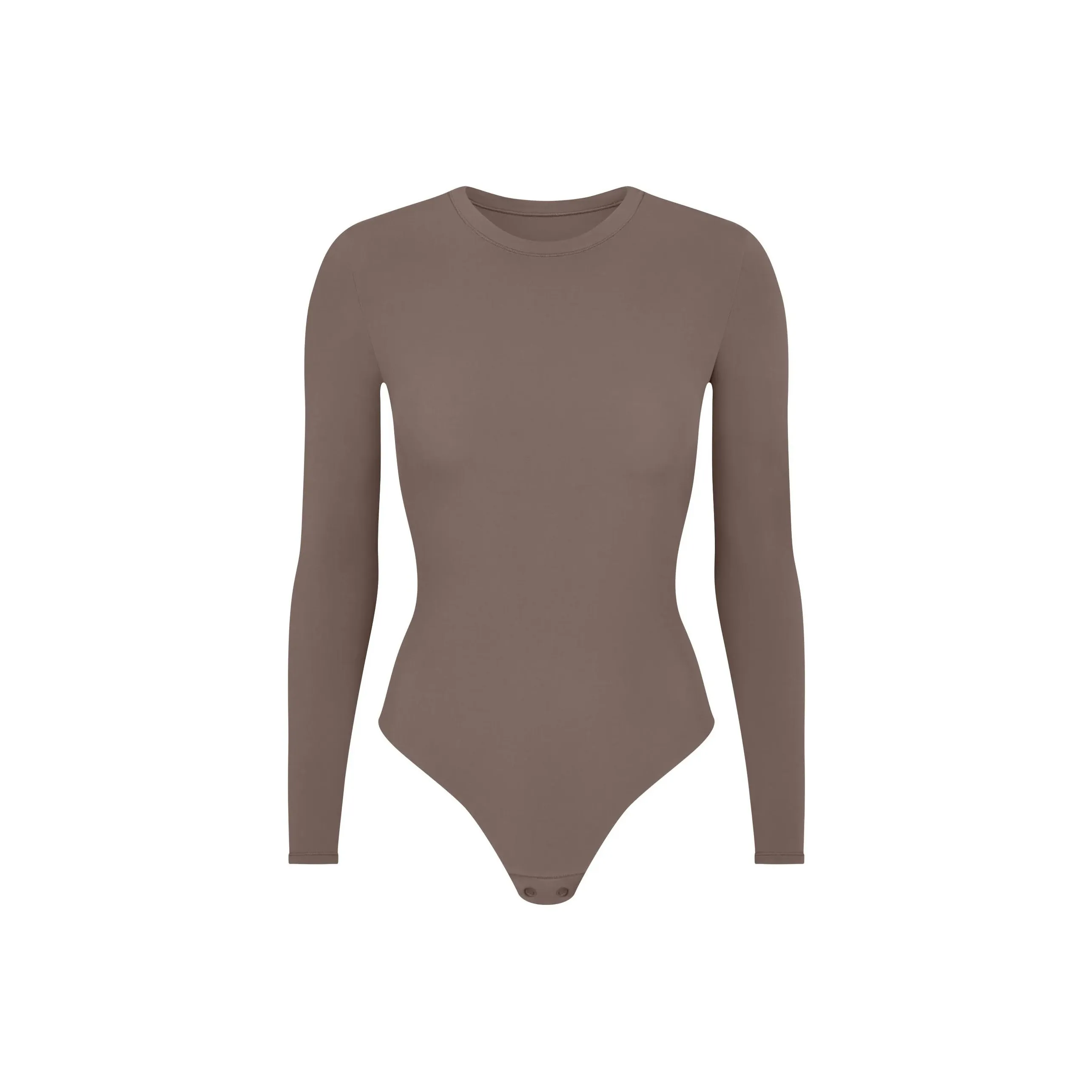 SKIMS FITS EVERYBODY Длинный рукав Круглый вырез Комбинезон BODYSUIT Женский Аметистовый цвет Аметистовый цвет