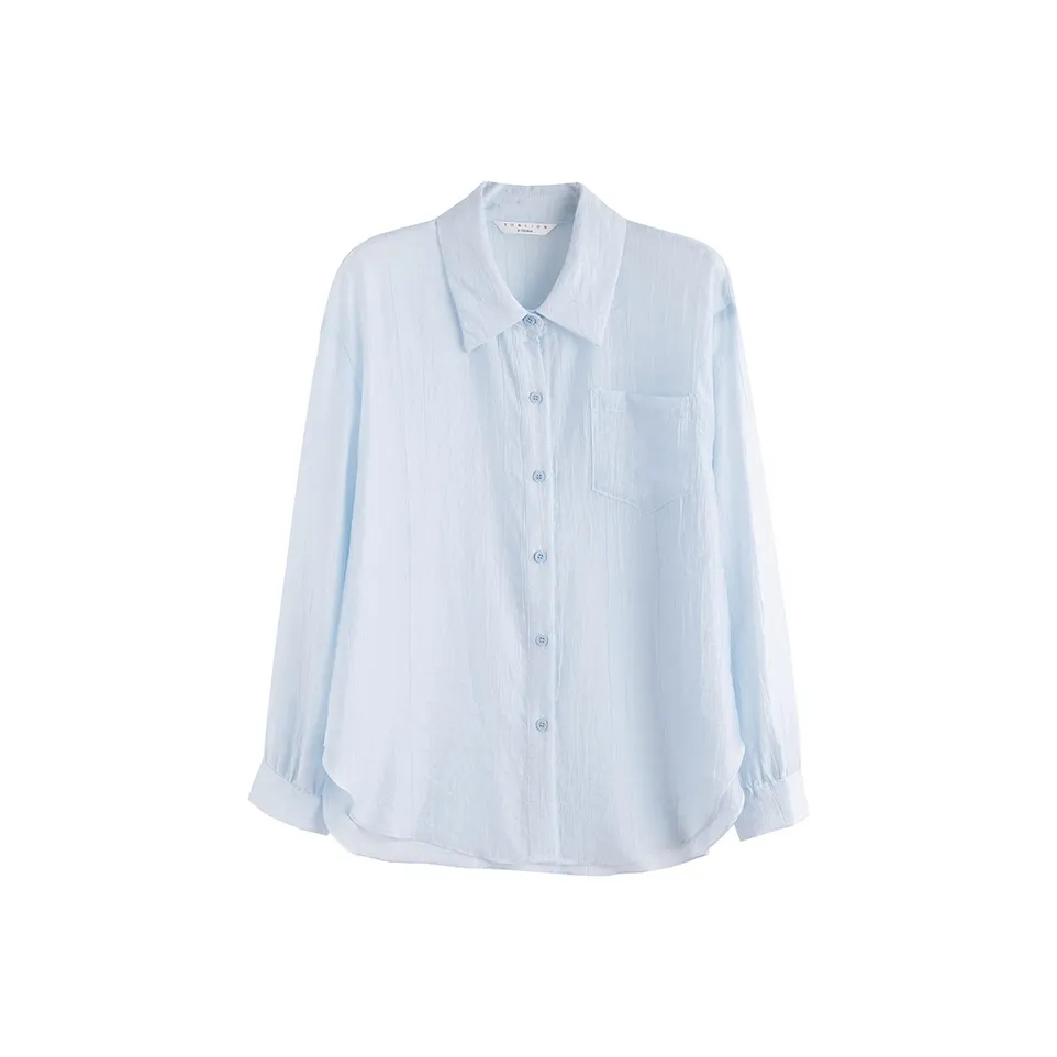 Tonlion Рубашка Женская Светло-Синяя