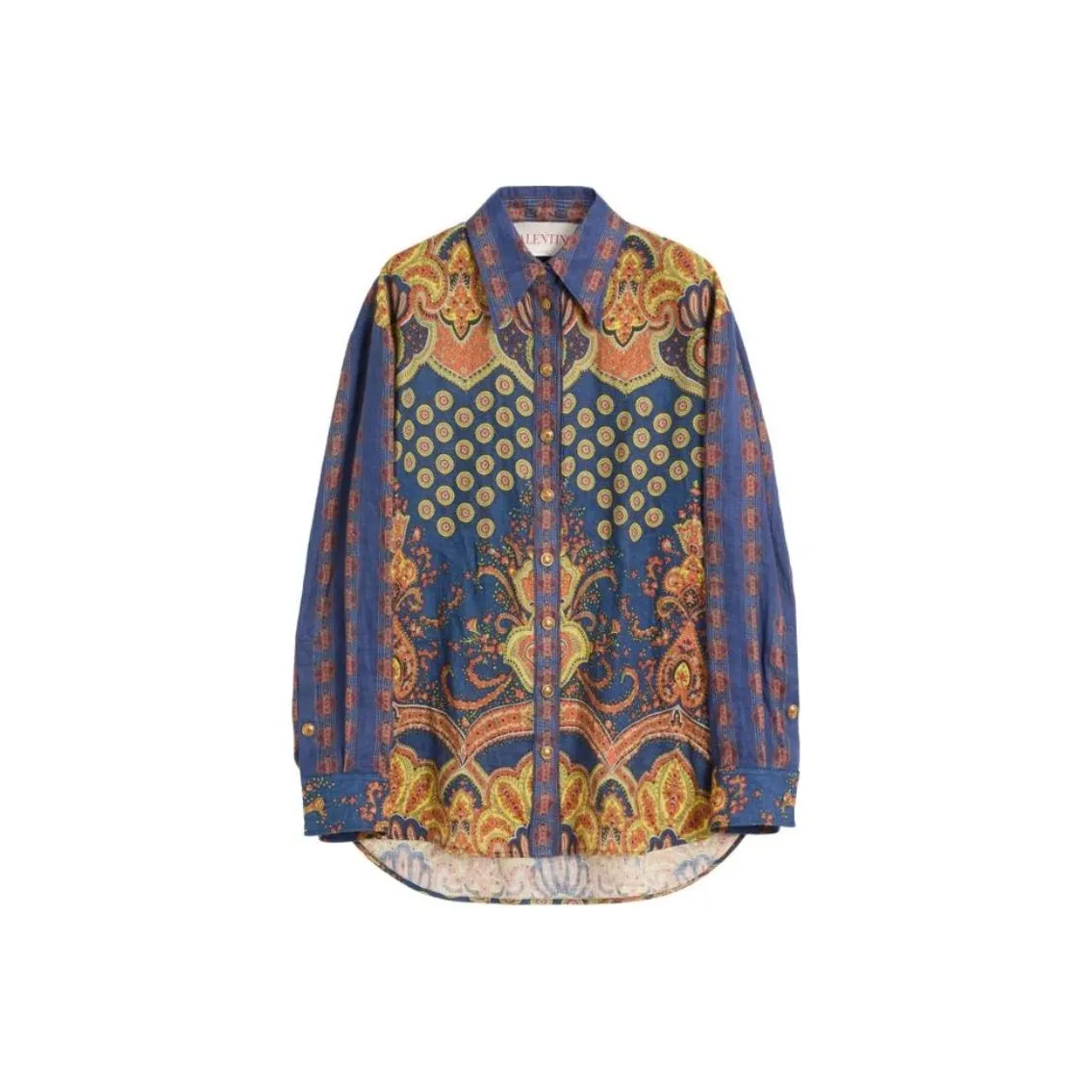 Valentino Graphic Printed Button Up Shirt