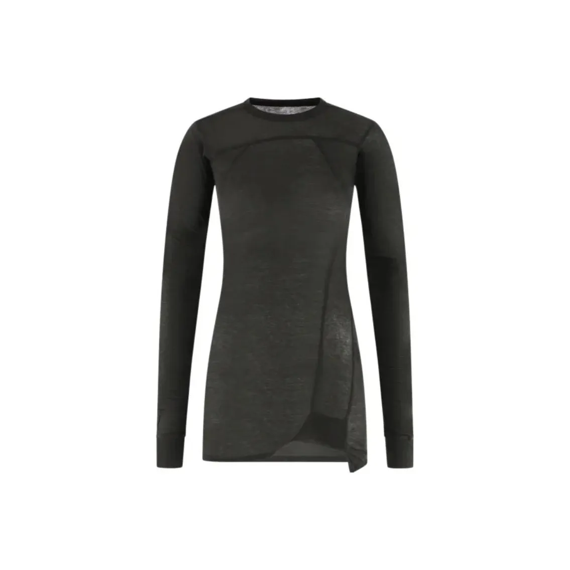 RICK OWENS Long Sleeved Round Neck T Shirt
