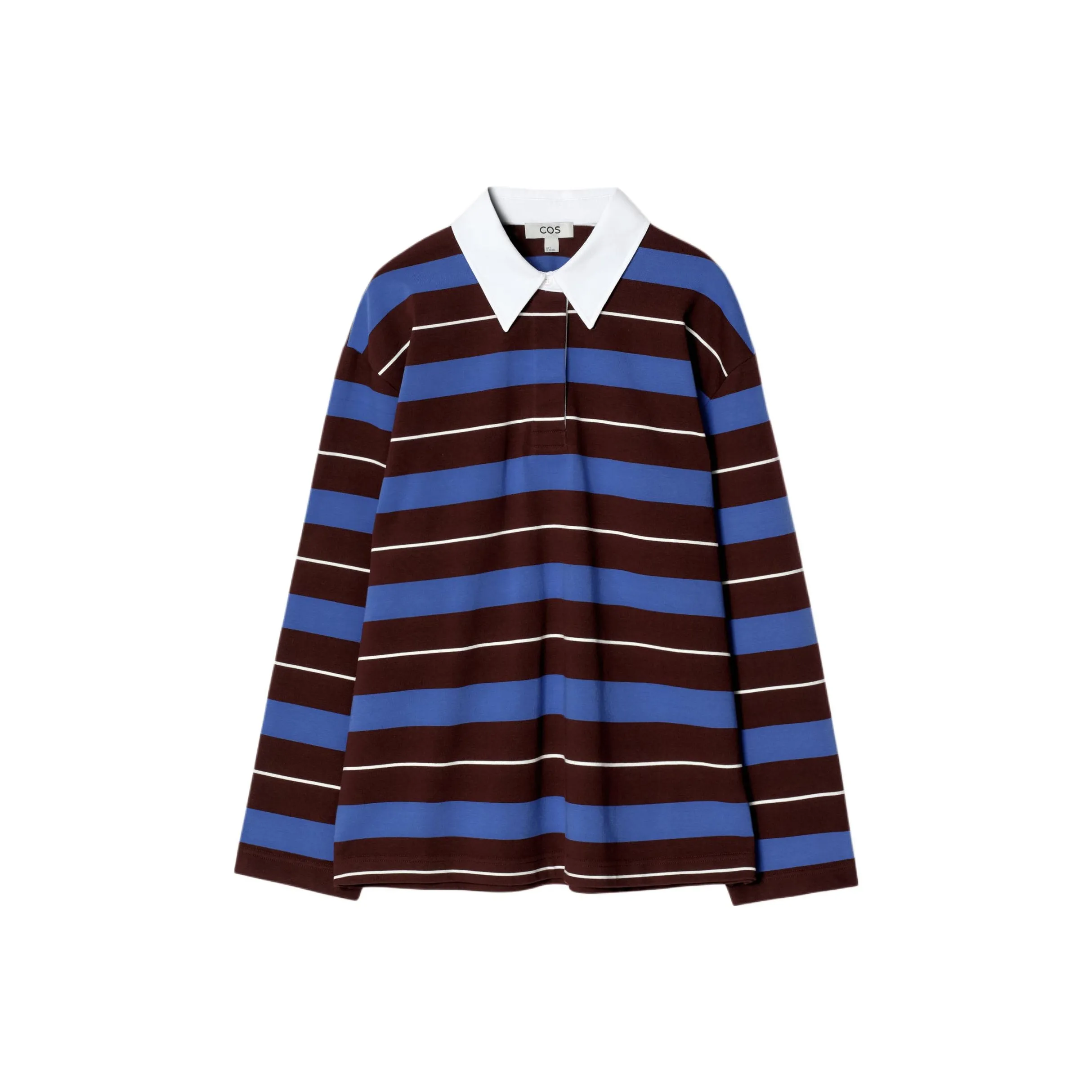 COS Поло Женское Бордовое Кобальтово-синий