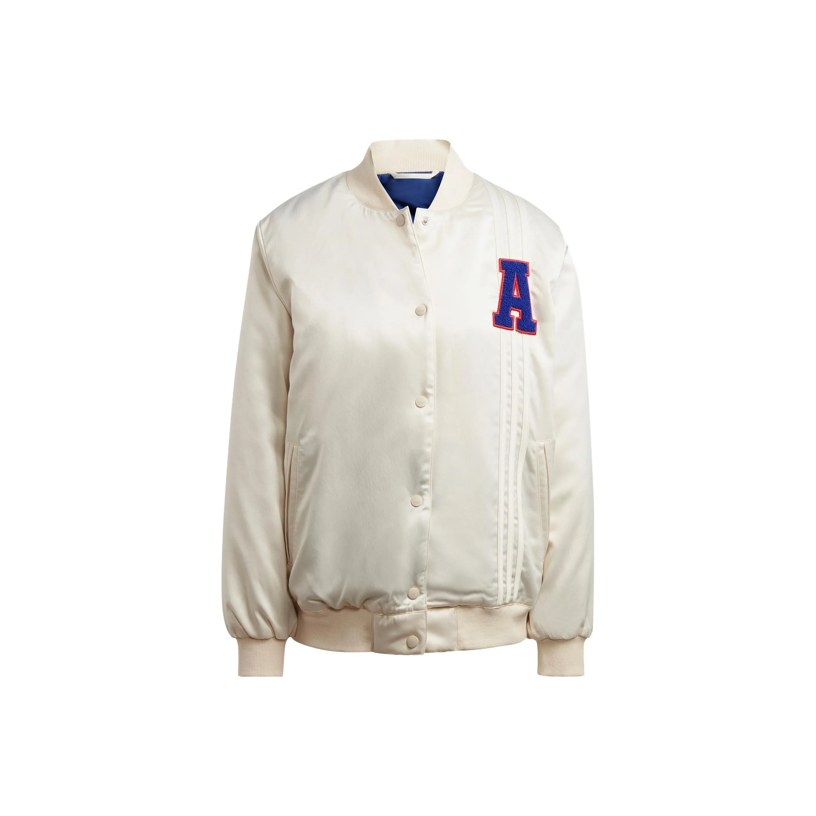 Adidas Originals Satin Collegiate Куртка Куртки Пальто Женские Чудесный Белый