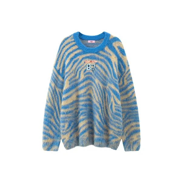CHUU Синий Зебровый принт Женские Трикотажные изделия