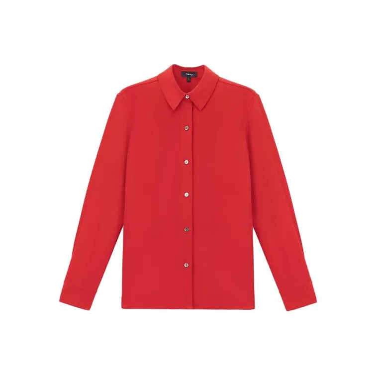 Theory Огненно-красные Женские Рубашки