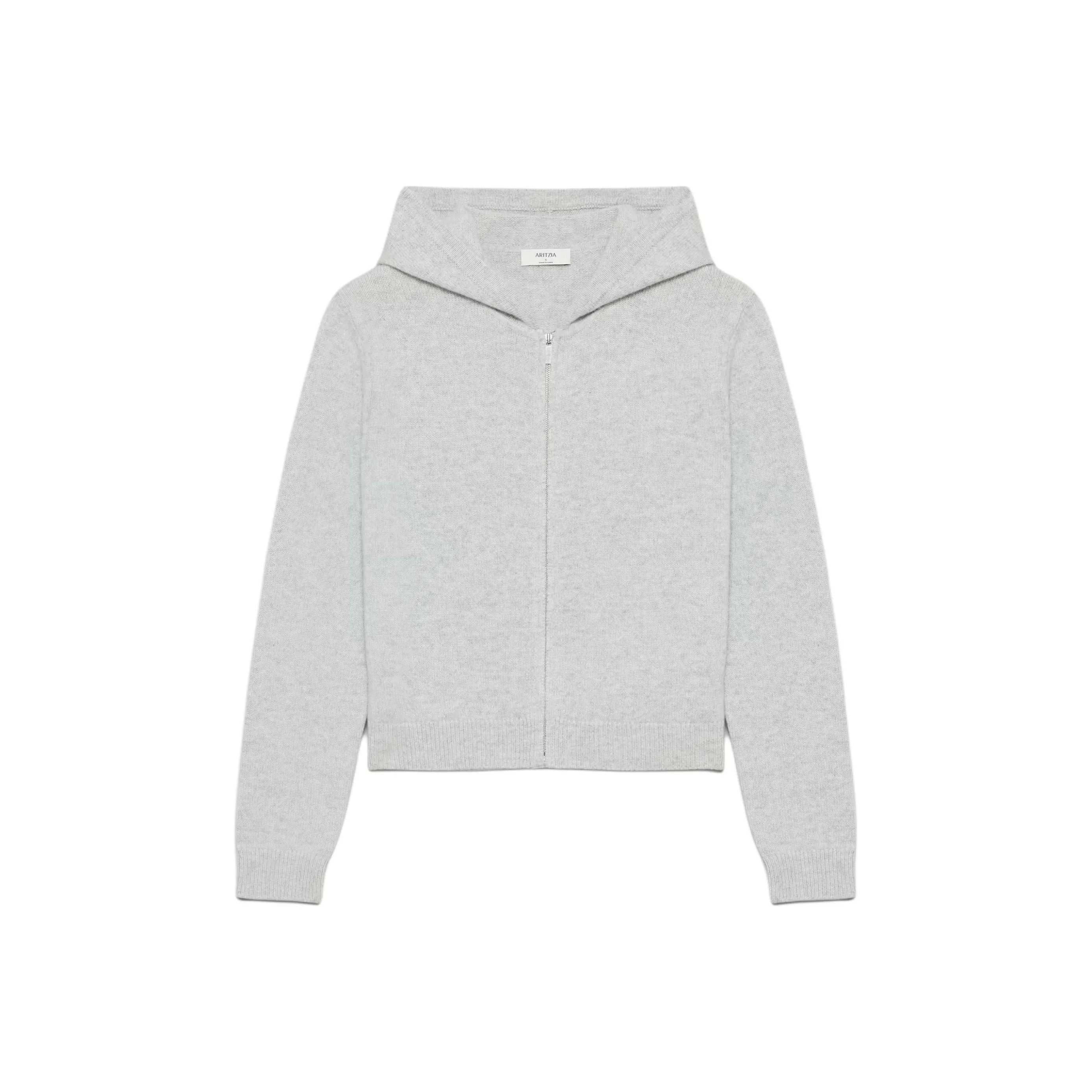ARITZIA Кашемир С капюшоном ZIP UP Кашемир Свитер Женские Heather