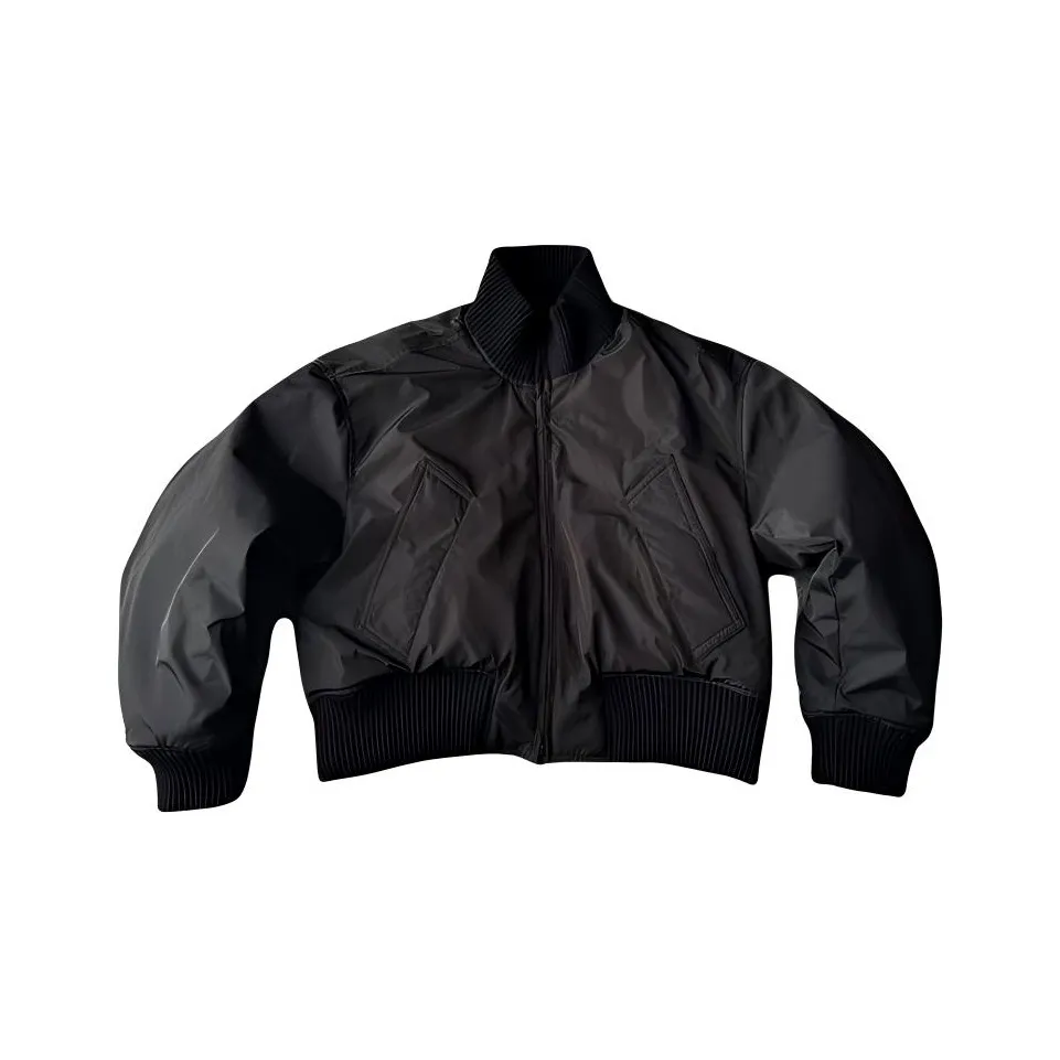 FRALAARRI Черная укороченная куртка Runs Маленький Рекомендация Размер Up Унисекс Пуховики