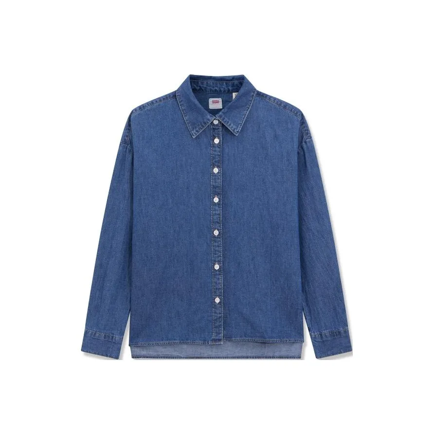 Levi's Рубашка Женская Средняя Темно-синяя